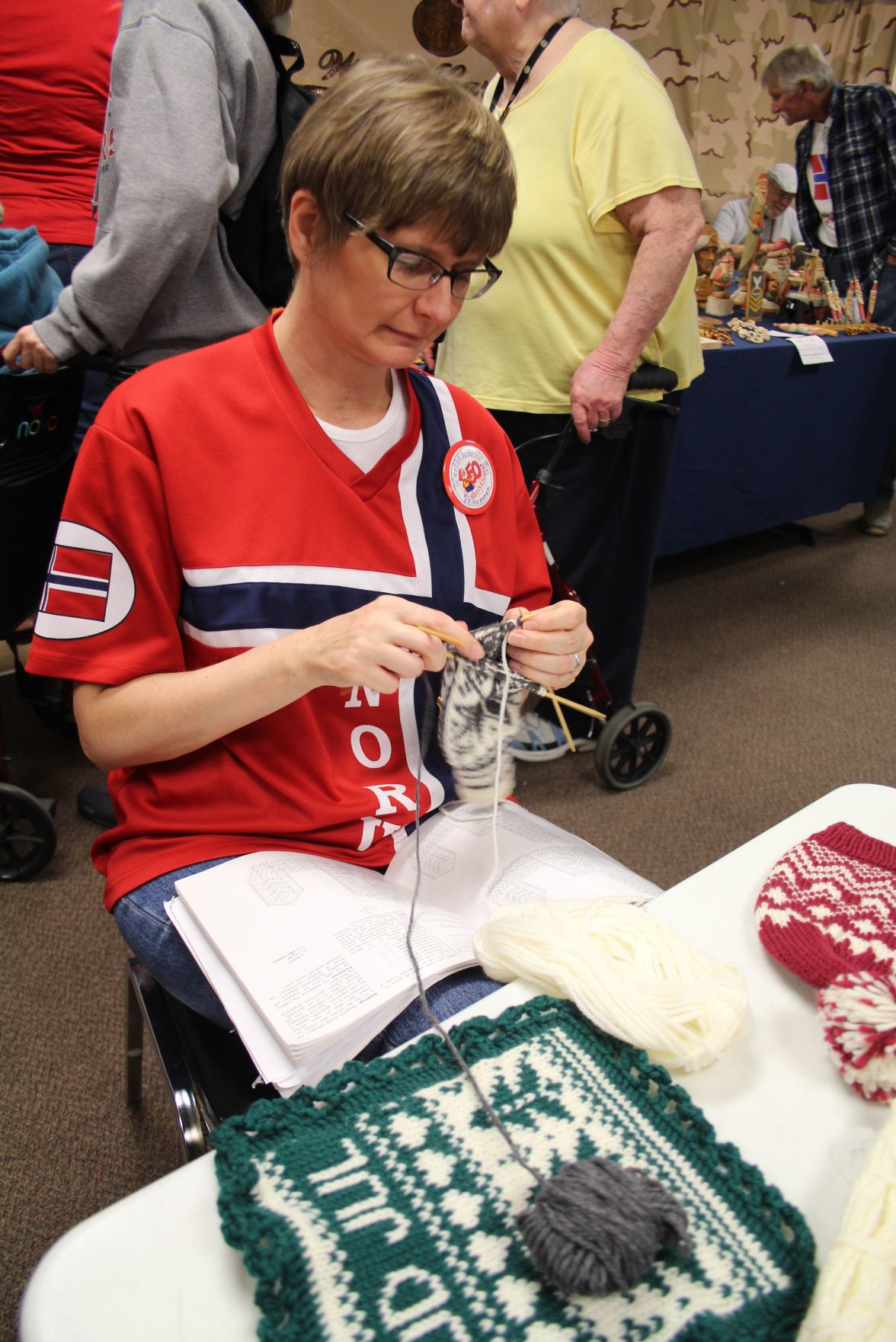 Knitting demonstration